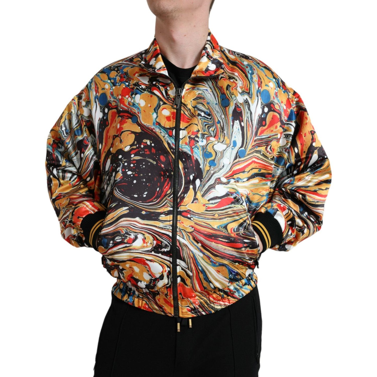 Dolce & Gabbana Colorful Abstract Bomber Jacket Dolce & Gabbana