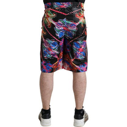 Dolce & Gabbana Multicolor Luminarie Print Men Bermuda Shorts Dolce & Gabbana