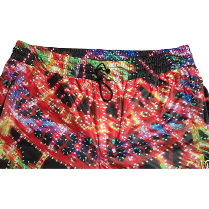 Dolce & Gabbana Multicolor Luminarie Print Men Bermuda Shorts Dolce & Gabbana