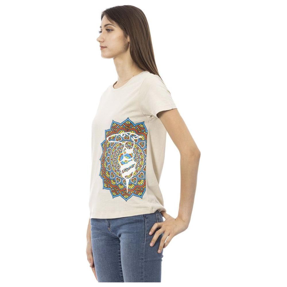 Trussardi Action Beige Cotton Women T-Shirt