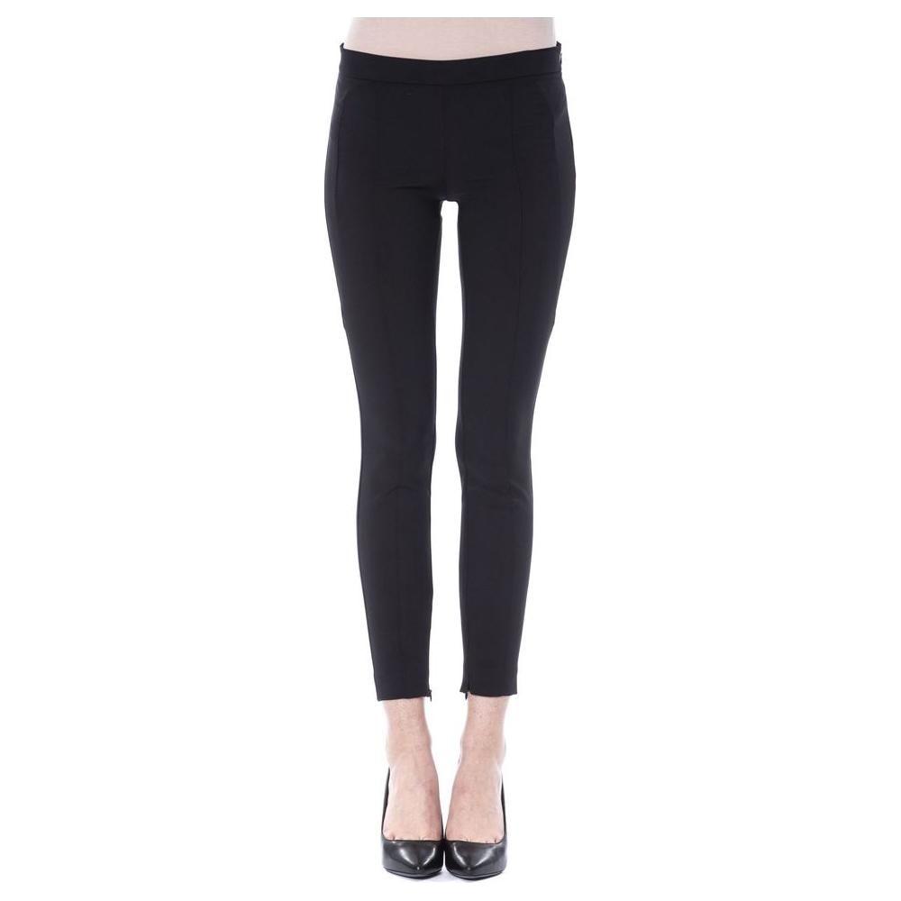BYBLOS Black Polyester Women Pants BYBLOS Dark Slate Gray