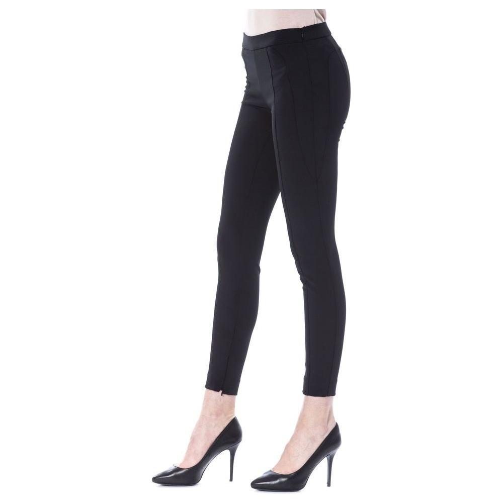 BYBLOS Black Polyester Women Pants BYBLOS Dark Slate Gray