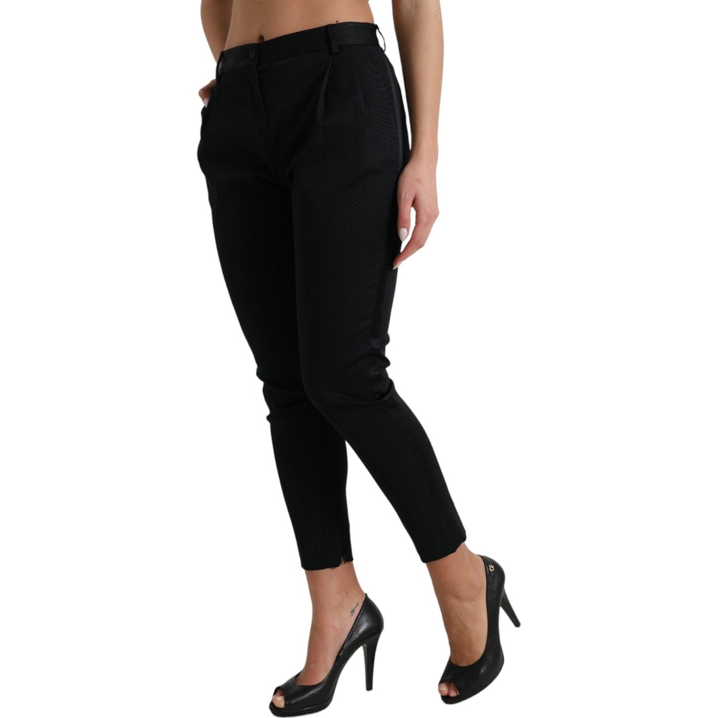 Dolce & Gabbana Chic High Waist Skinny Cropped Pants Dolce & Gabbana