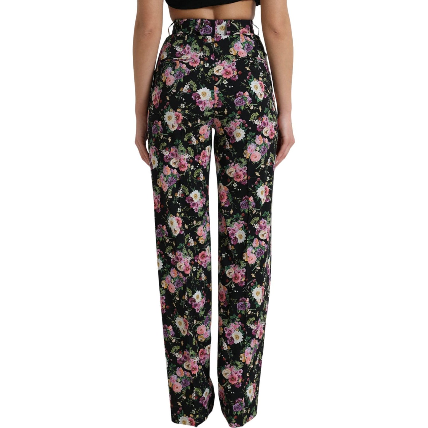 Dolce & Gabbana Floral High Waist Wide Leg Pants Dolce & Gabbana