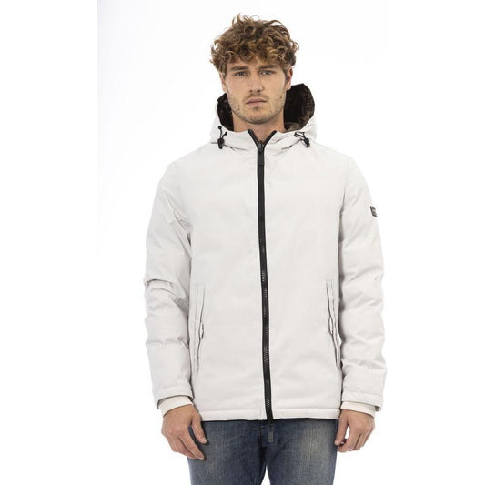 Baldinini Trend White Polyester Men Jacket Baldinini Trend