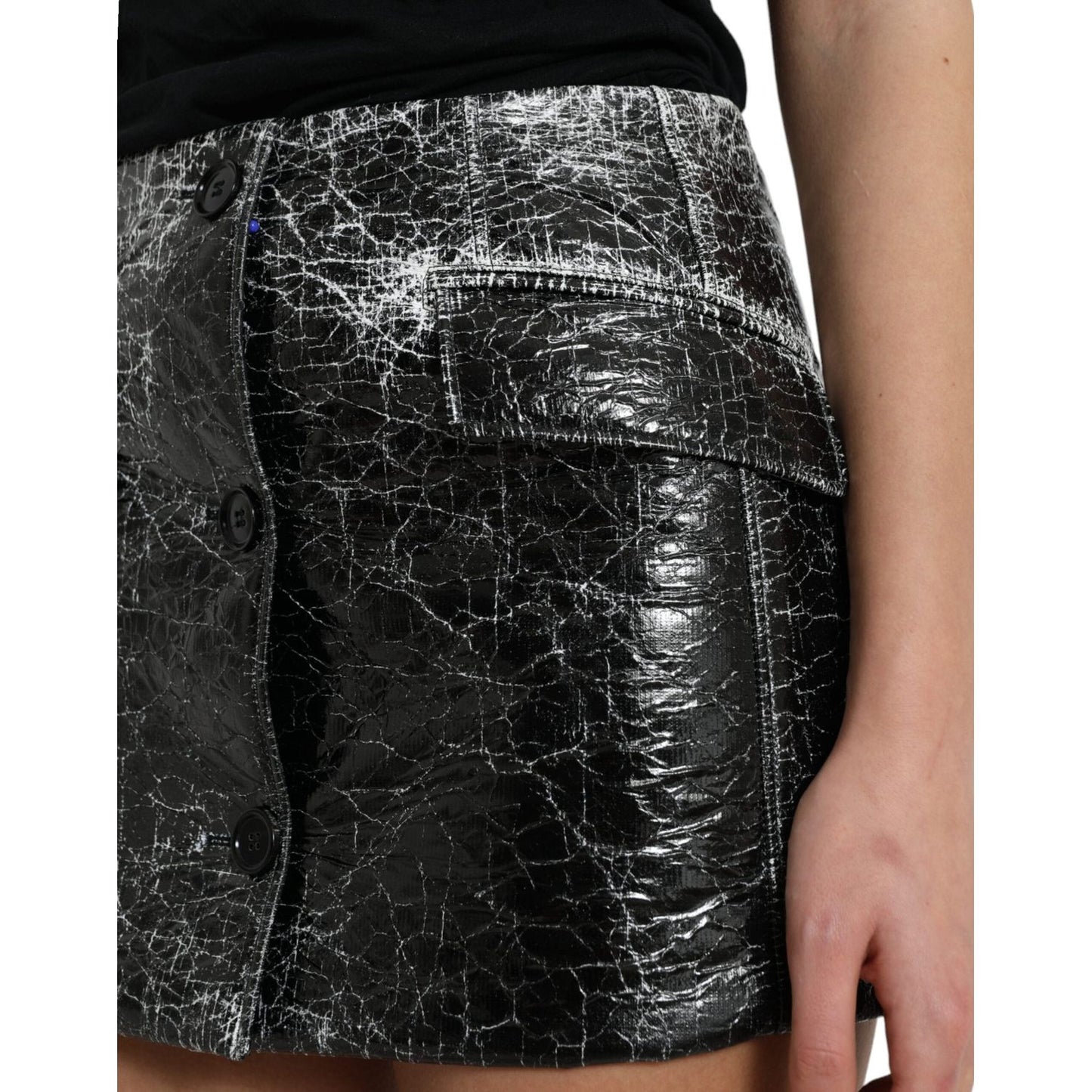 Dolce & Gabbana Elegant High Waist Mini Skirt in Black Dolce & Gabbana