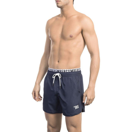 Bikkembergs Blue Polyester Men Swim Short Bikkembergs