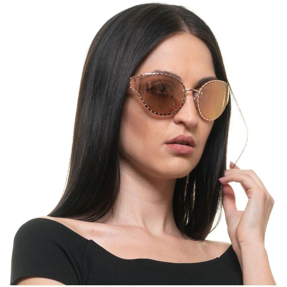 Roberto Cavalli Rose Gold Oval Mirrored Sunglasses Roberto Cavalli