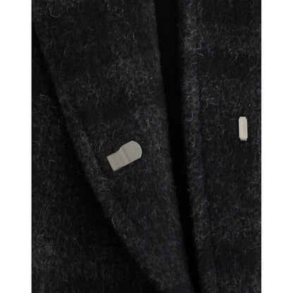 Costume National Gray checkered mini skirt