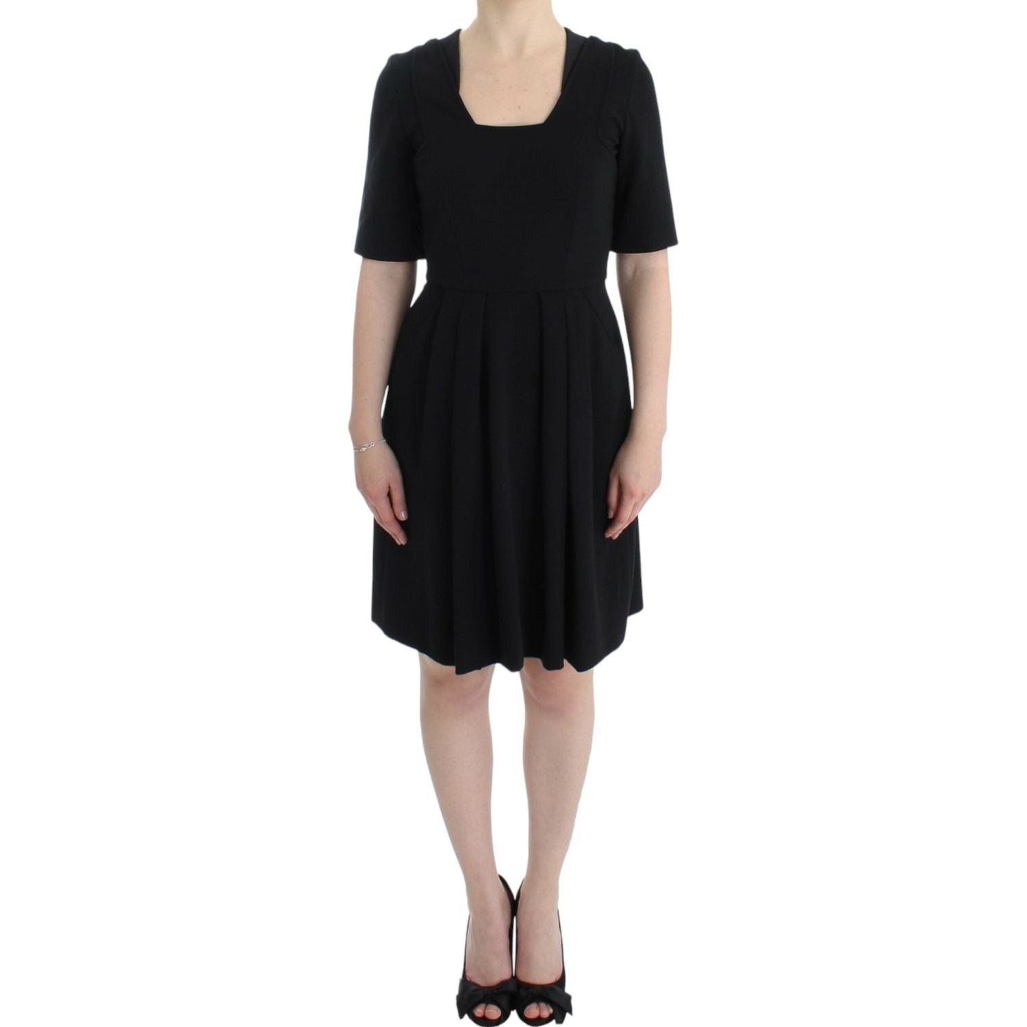 CO|TE Black short sleeve venus dress