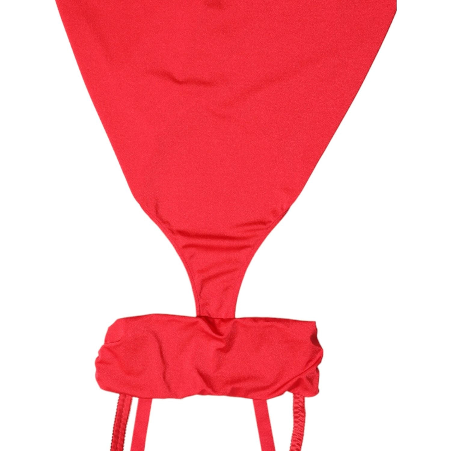 Dolce & Gabbana Red Cutout Nylon Sheath Sleeveless Mini Dress