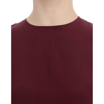 Dolce & Gabbana Red 3/4 sleeve silk blouse