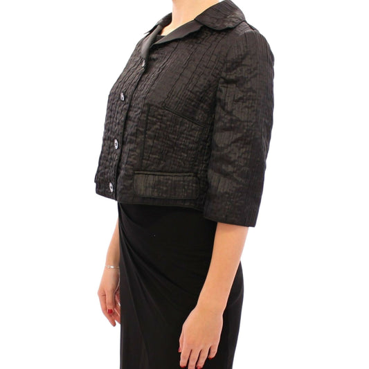 Dolce & Gabbana Elegant Black Bolero Shrug Jacket Dolce & Gabbana