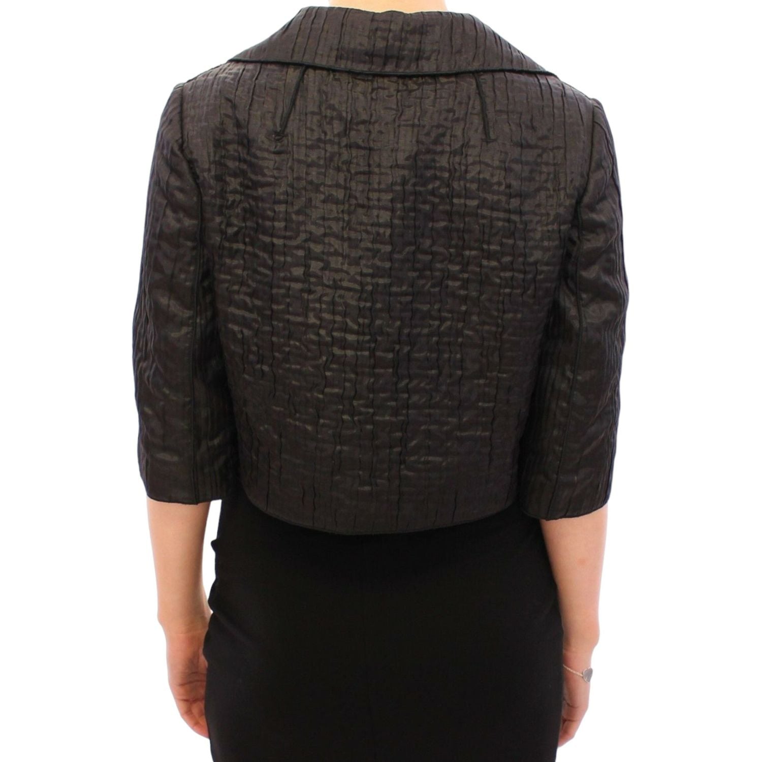 Dolce & Gabbana Black Short Bolero Shrug Jacket Coat