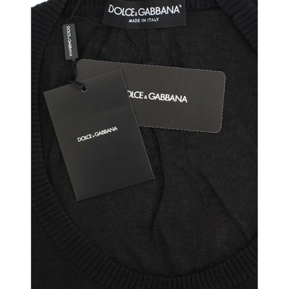 Dolce & Gabbana Black Cashmere Crewneck Sweater Pullover