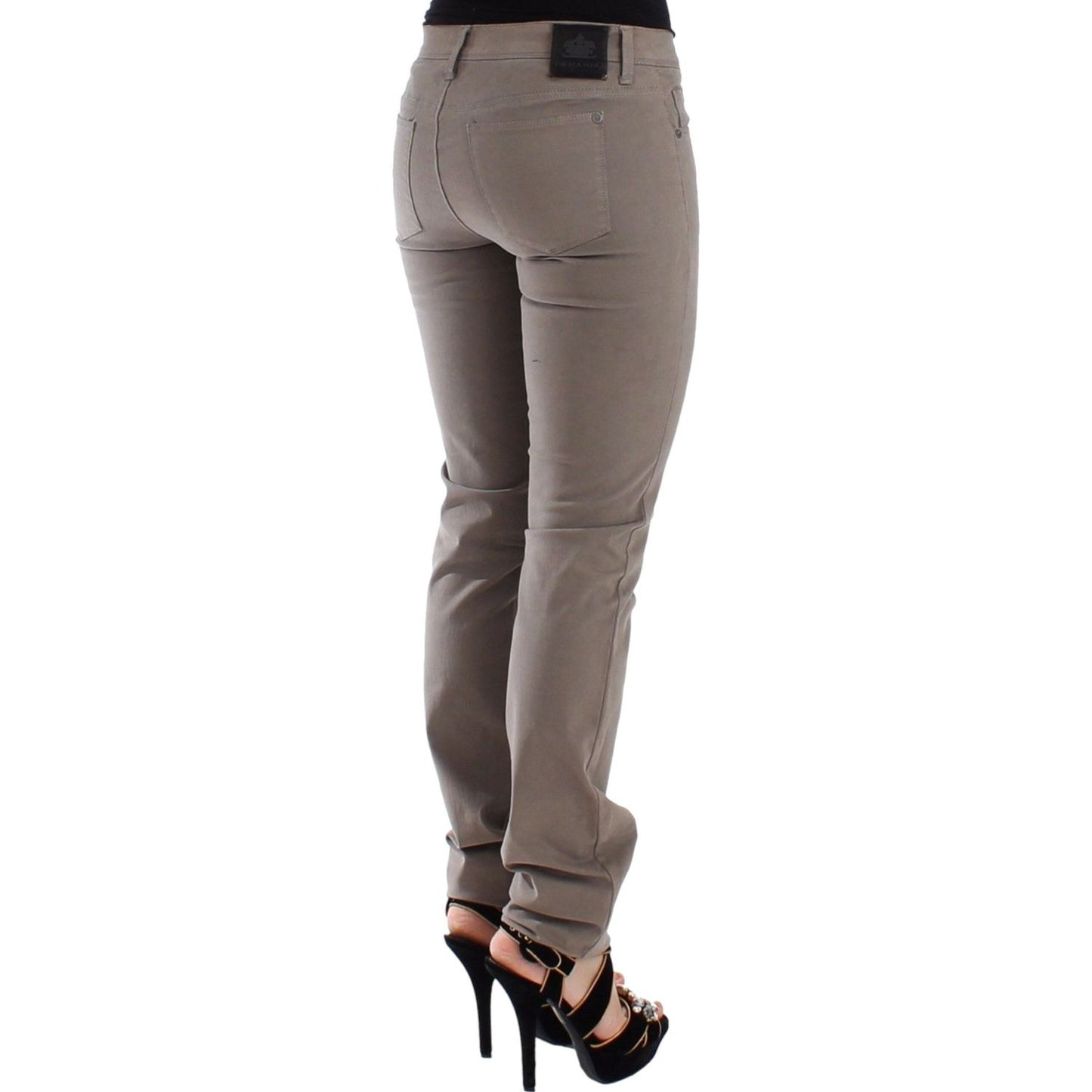 Ermanno Scervino Chic Taupe Skinny Jeans for Elevated Style Ermanno Scervino