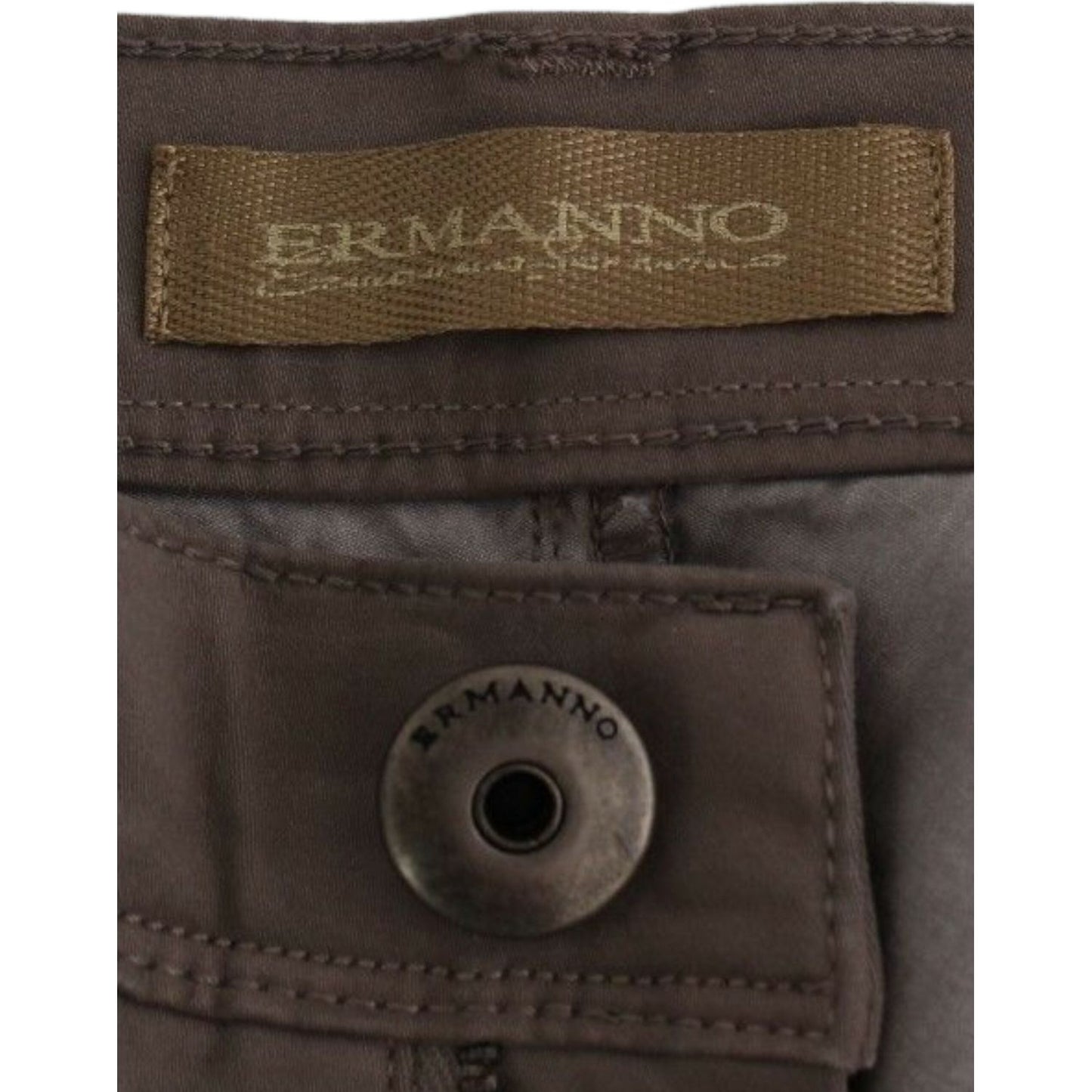 Ermanno Scervino Chic Taupe Skinny Jeans for Elevated Style Ermanno Scervino