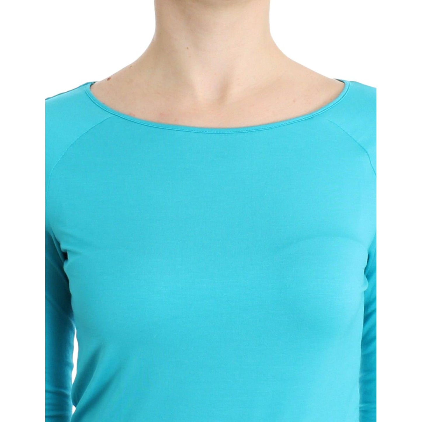 Ermanno Scervino Elegant Blue Modal Blend Top Ermanno Scervino