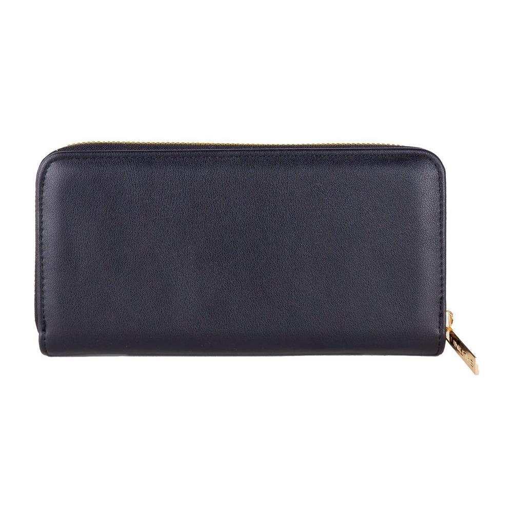 Baldinini Trend Chic Black Leather Zip Wallet Baldinini Trend