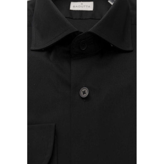 Bagutta Black Cotton Men's Shirt Bagutta