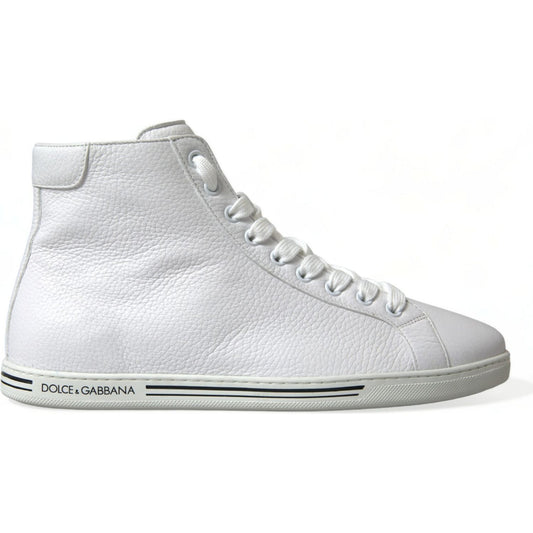 Dolce & Gabbana White Saint Tropez High Top Men Sneakers Shoes Dolce & Gabbana