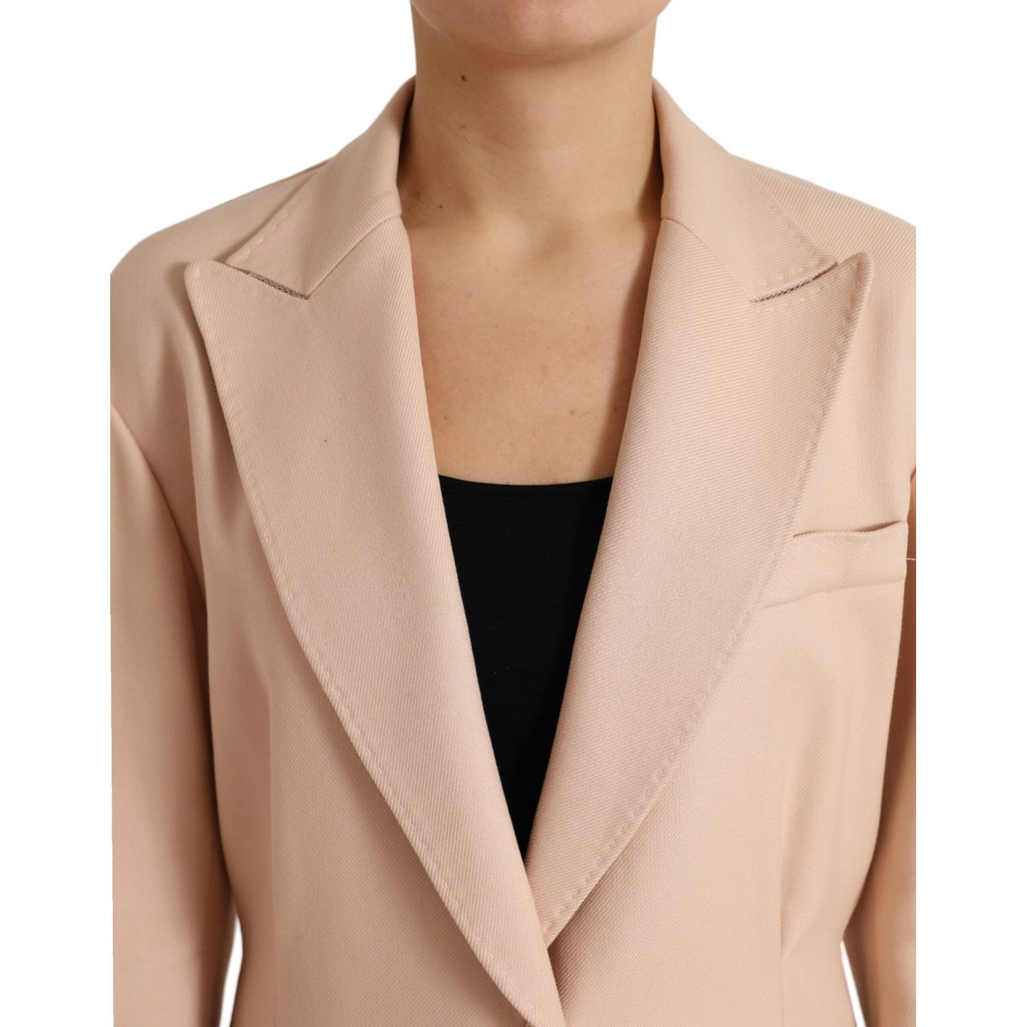 Dolce & Gabbana Beige Cotton Single Breasted Long Coat Jacket