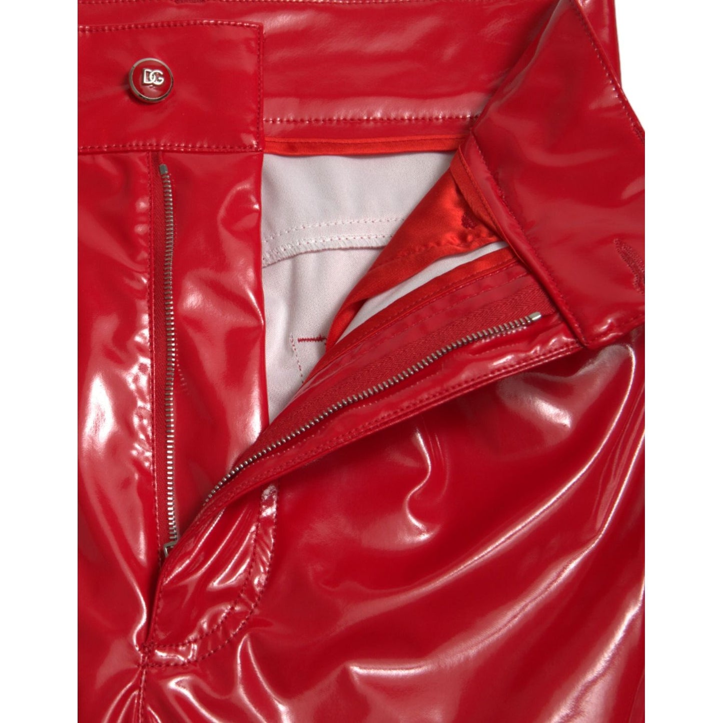 Dolce & Gabbana High Waist Red Skinny Pants - Sleek and Chic Dolce & Gabbana