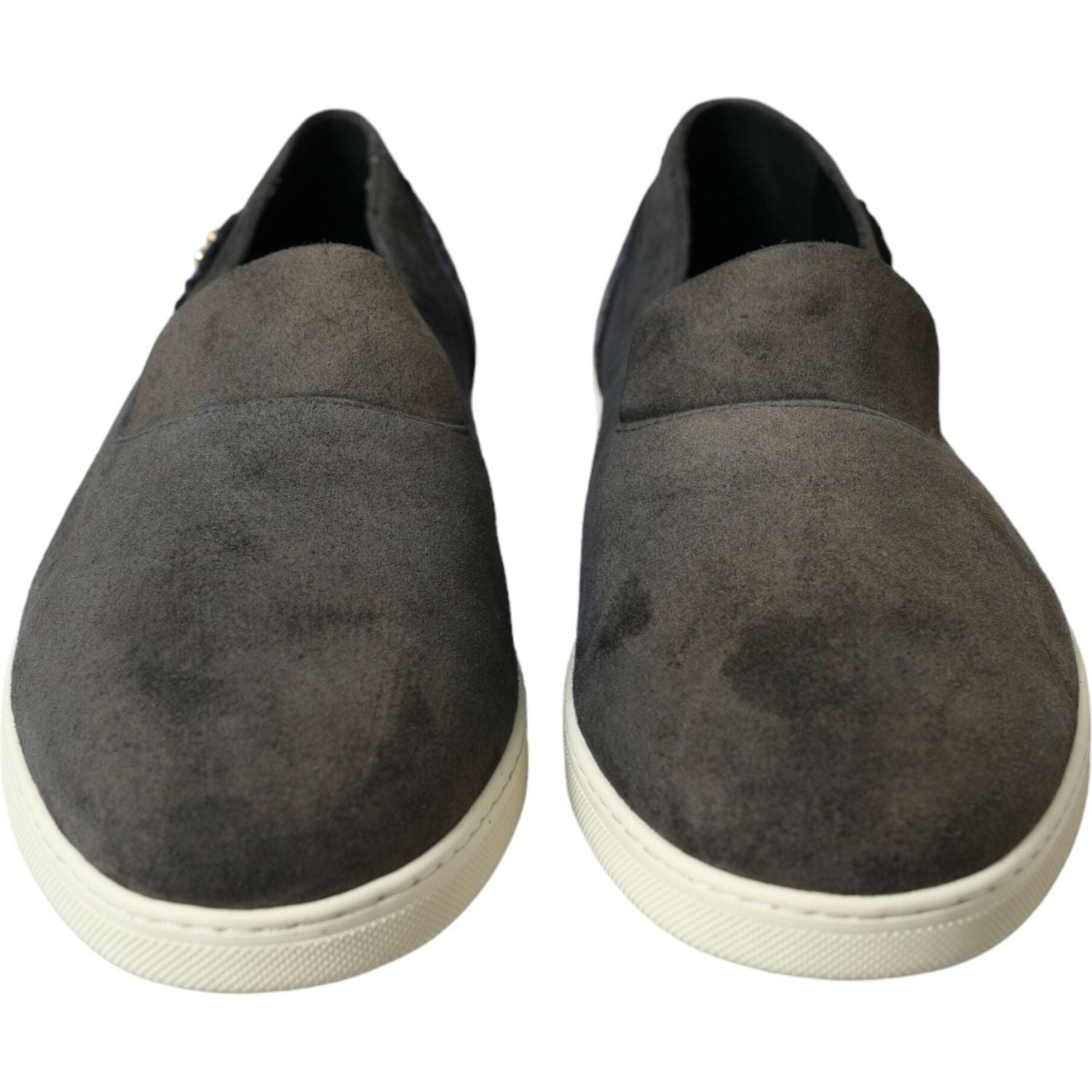 优雅蓝色麂皮 &amp; 鳄鱼皮拖鞋