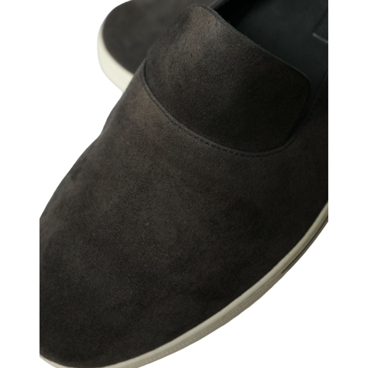 优雅蓝色麂皮 &amp; 鳄鱼皮拖鞋