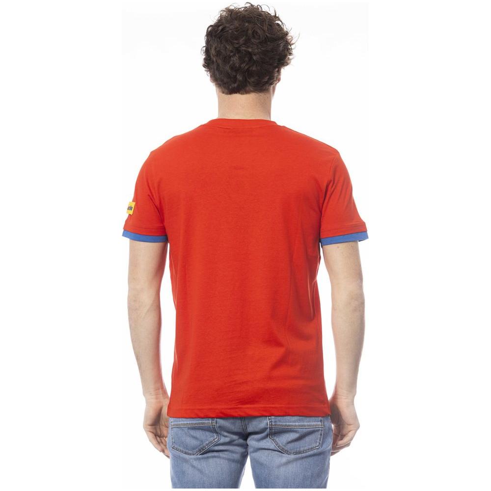 优雅的深红色圆领徽标 T 恤