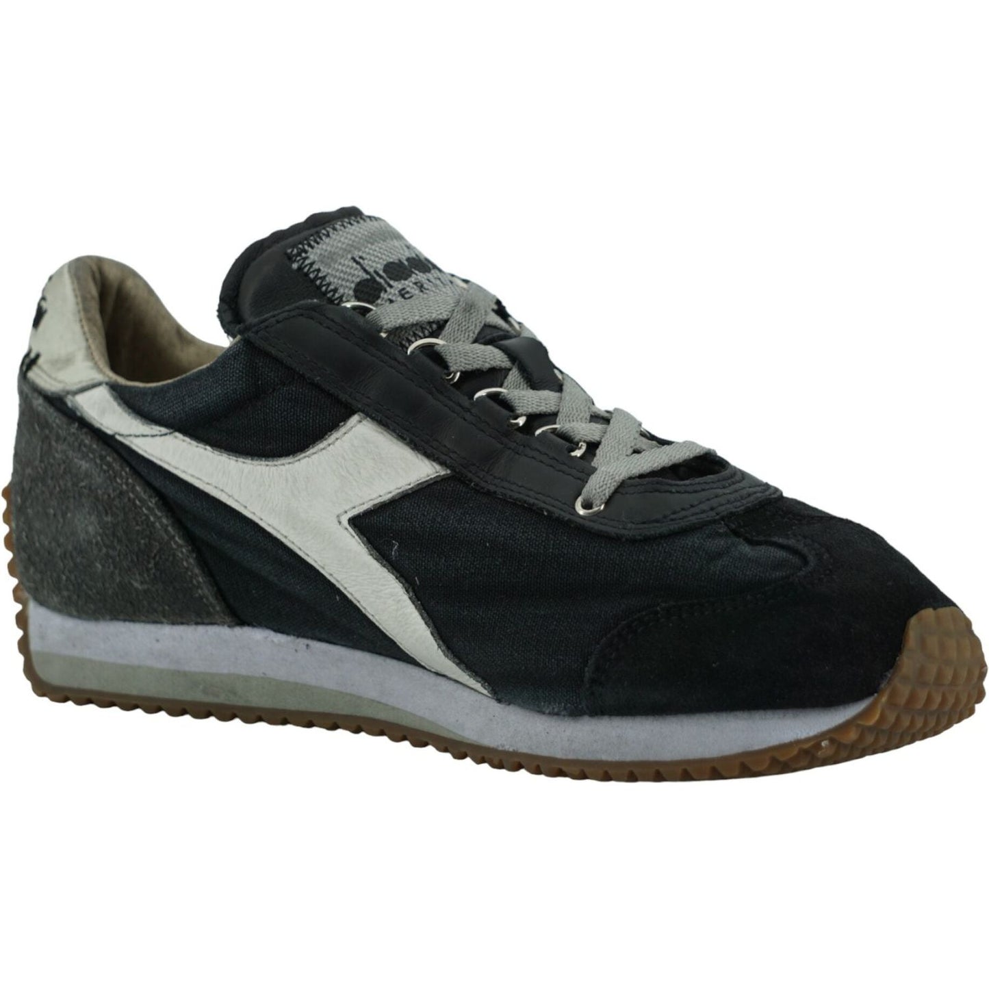 Diadora Black and Gray Equipe H Dirty Stone Wash Evo Sneakers Diadora