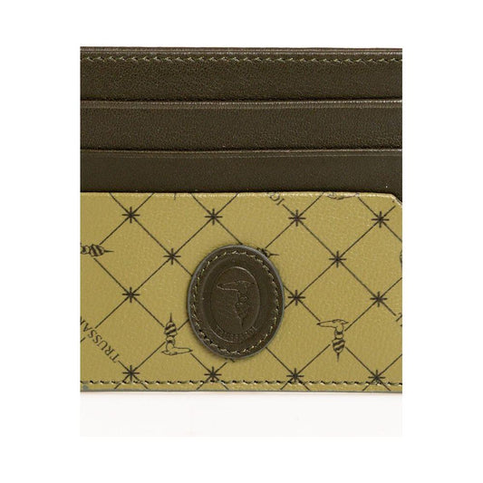 Trussardi Green Leather Men Wallet Trussardi