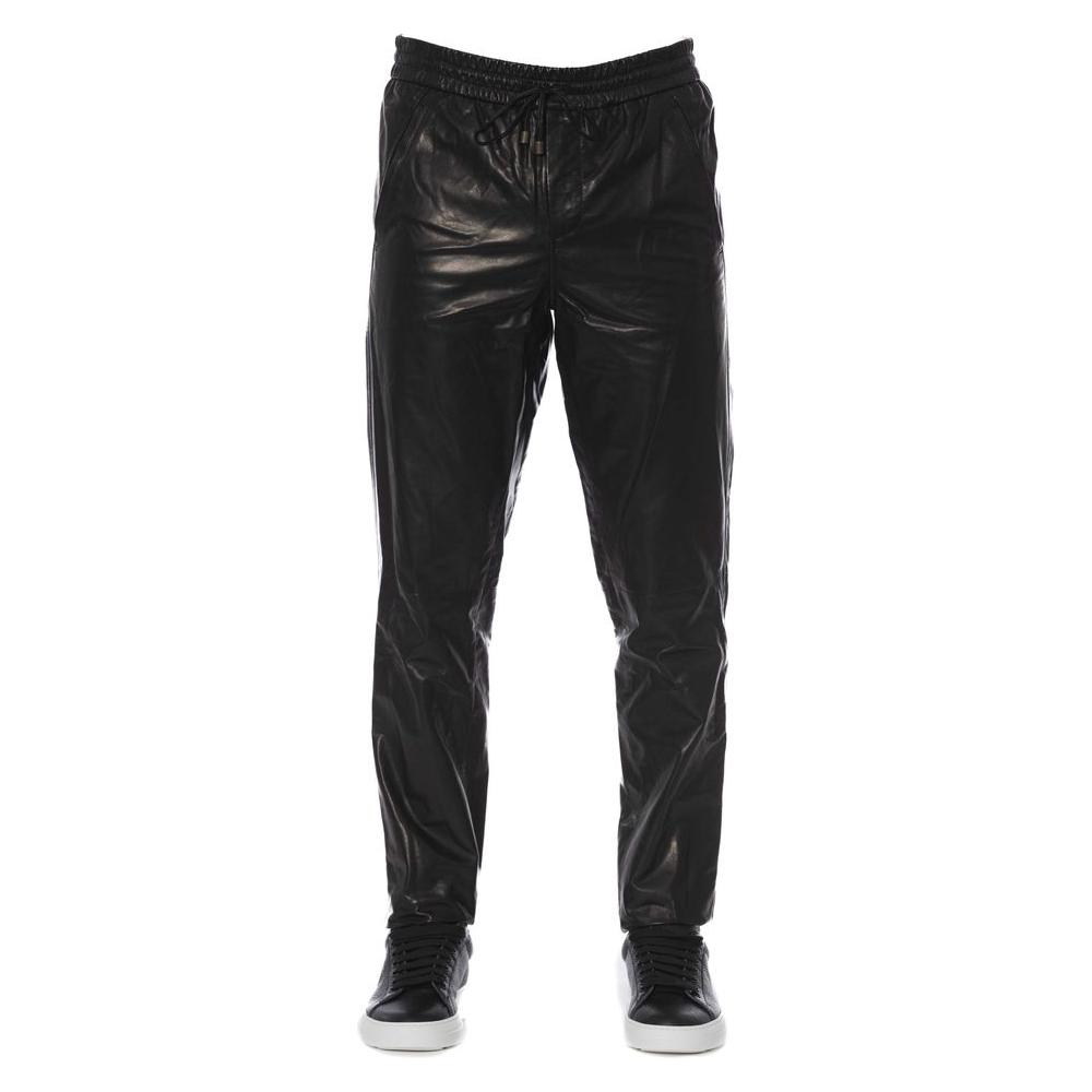 Trussardi Black Lamb Leather Pant Trussardi