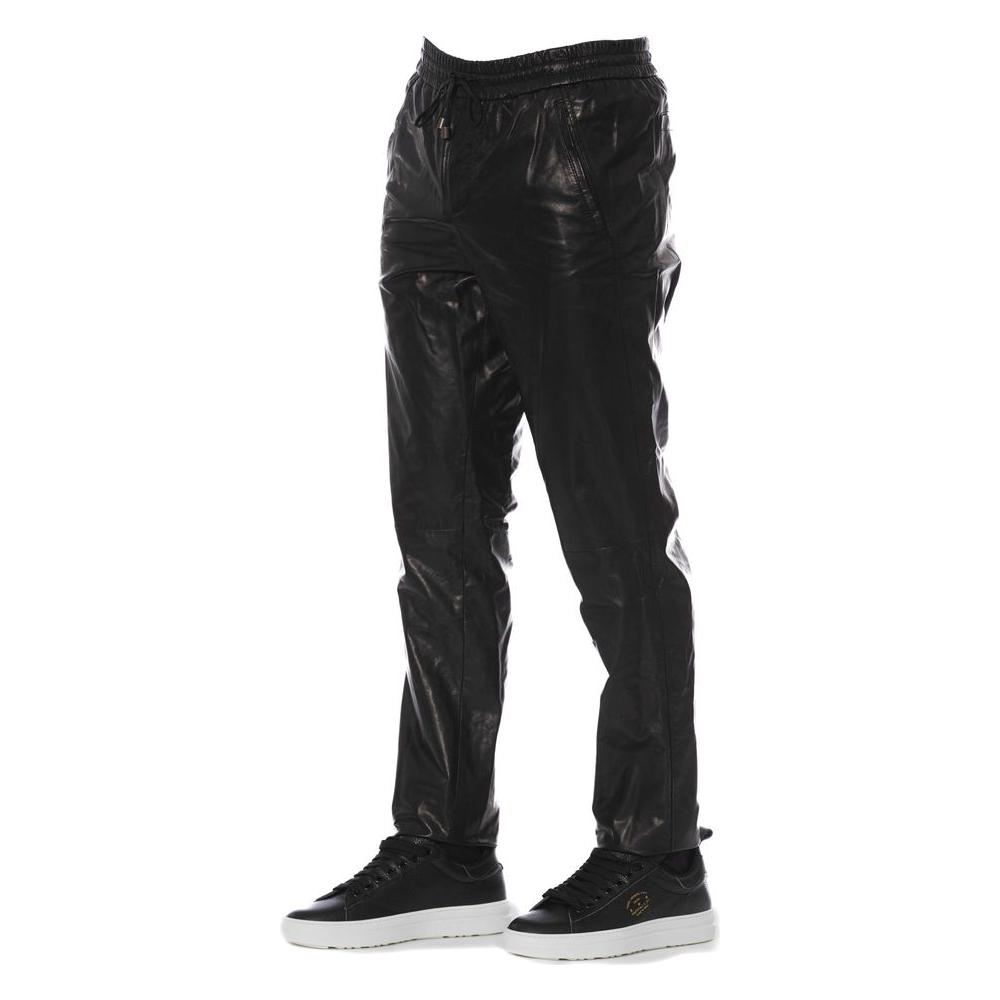 Trussardi Black Lamb Leather Pant Trussardi