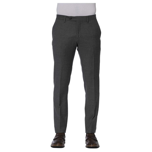 Trussardi Elegant Gray Trousers with Tailored Finish Trussardi