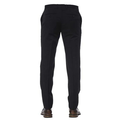 Trussardi Black Virgin Wool Men Pant Trussardi