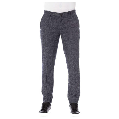 Trussardi Black Cotton Men Pant Trussardi