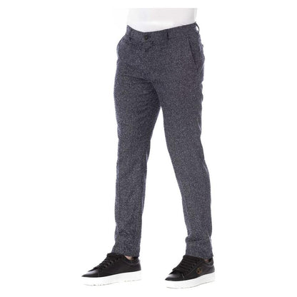 Trussardi Black Cotton Men Pant Trussardi