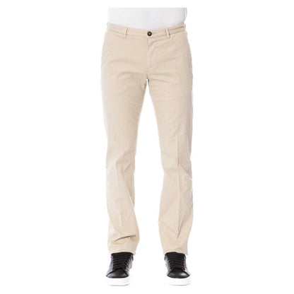 Trussardi Beige Cotton Men Pants Trussardi