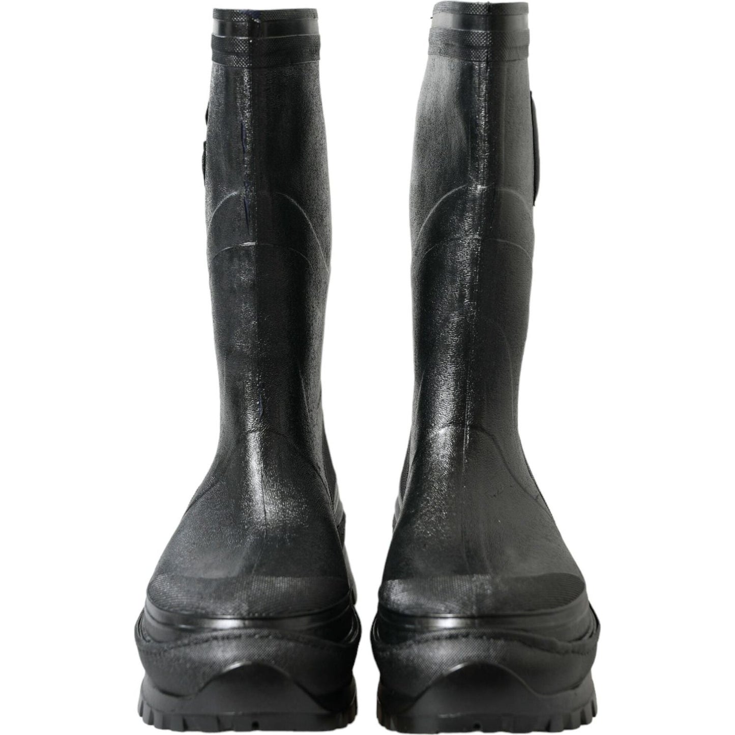 Dolce & Gabbana Sleek Metallic Rubber Rain Boots with DG Logo Dolce & Gabbana