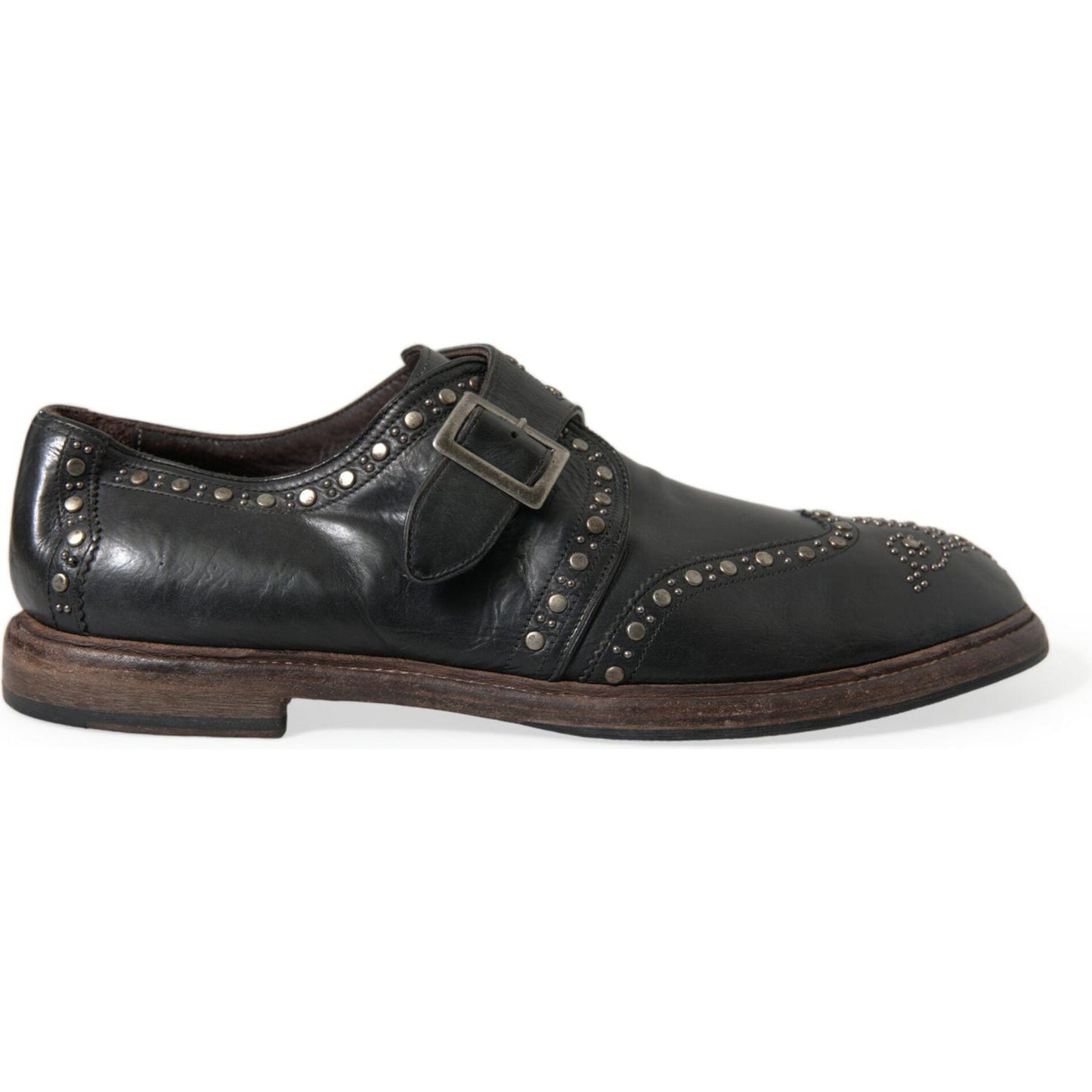 Dolce & Gabbana Elegant Calfskin Leather Monk Straps Dolce & Gabbana