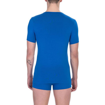 Bikkembergs Blue Cotton Men T-Shirt