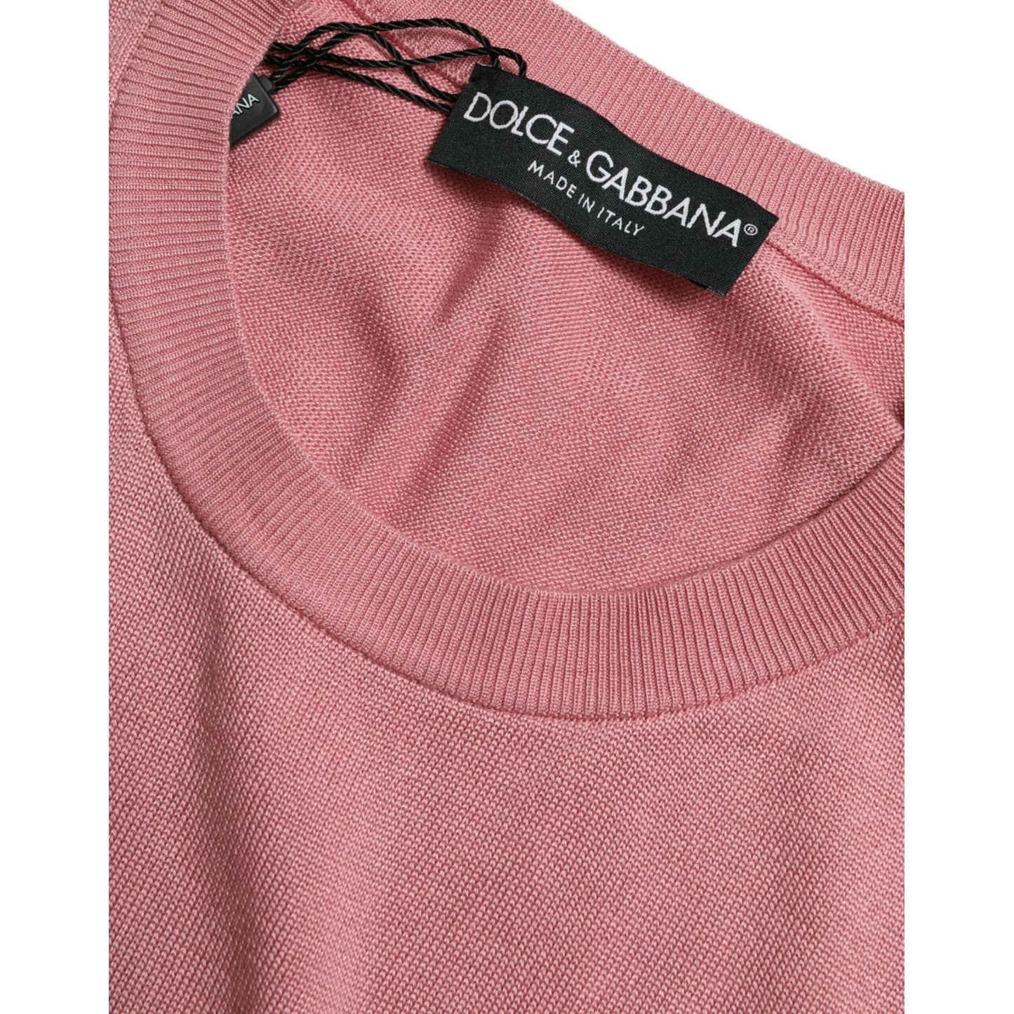 Dolce & Gabbana Elegant Silk Crew Neck Cropped Tank Top Dolce & Gabbana