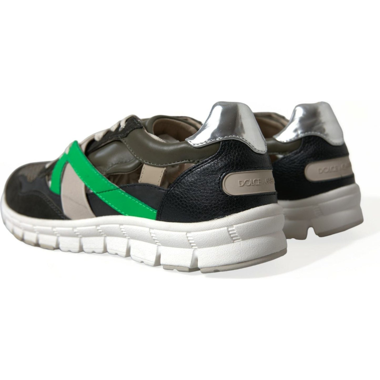 Dolce & Gabbana Multicolor Leather Suede Low Top Sneakers Shoes Dolce & Gabbana