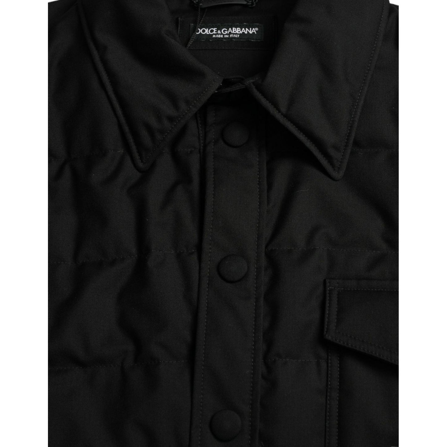 Dolce & Gabbana Elegant Black Padded Parka Jacket Dolce & Gabbana