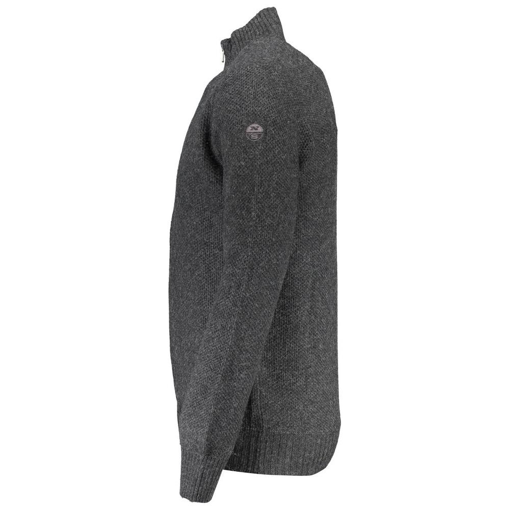 North Sails Gray Wool Men Cardigan North Sails