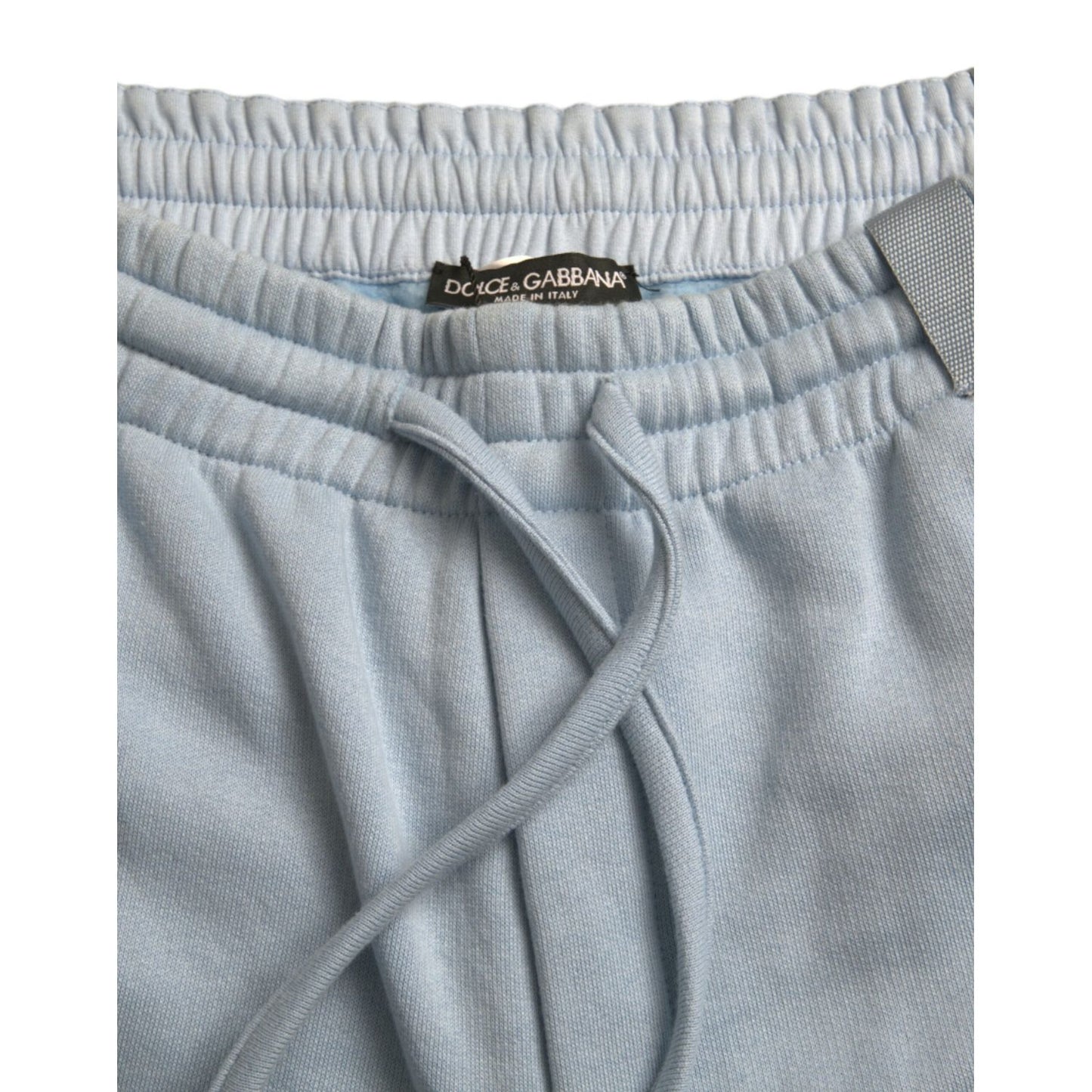 Dolce & Gabbana Light Blue Cotton Sweatpants Men Jogger Pants