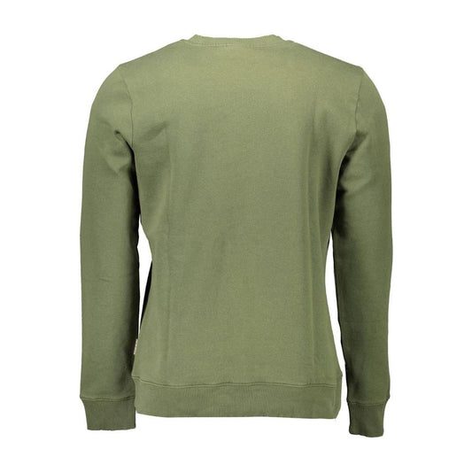 Napapijri Green Cotton Men Sweater Napapijri