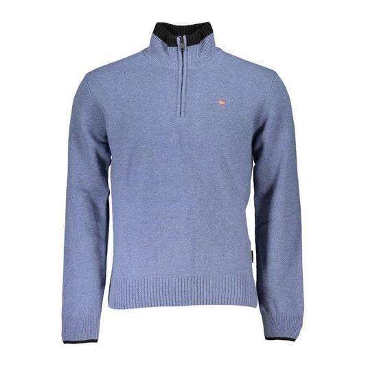 Napapijri Blue Fabric Men Sweater Napapijri