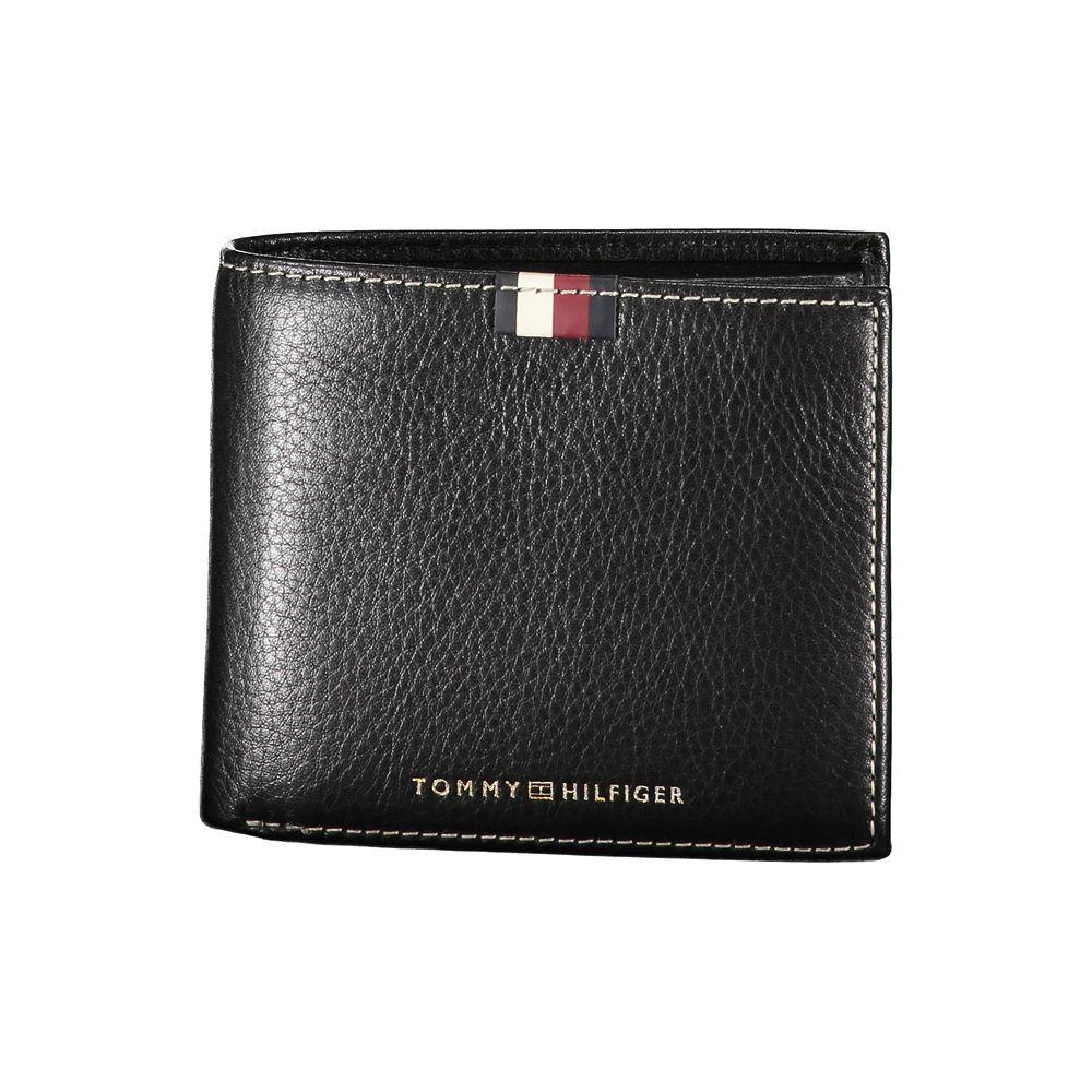 Tommy Hilfiger Black Leather Men Wallet Tommy Hilfiger